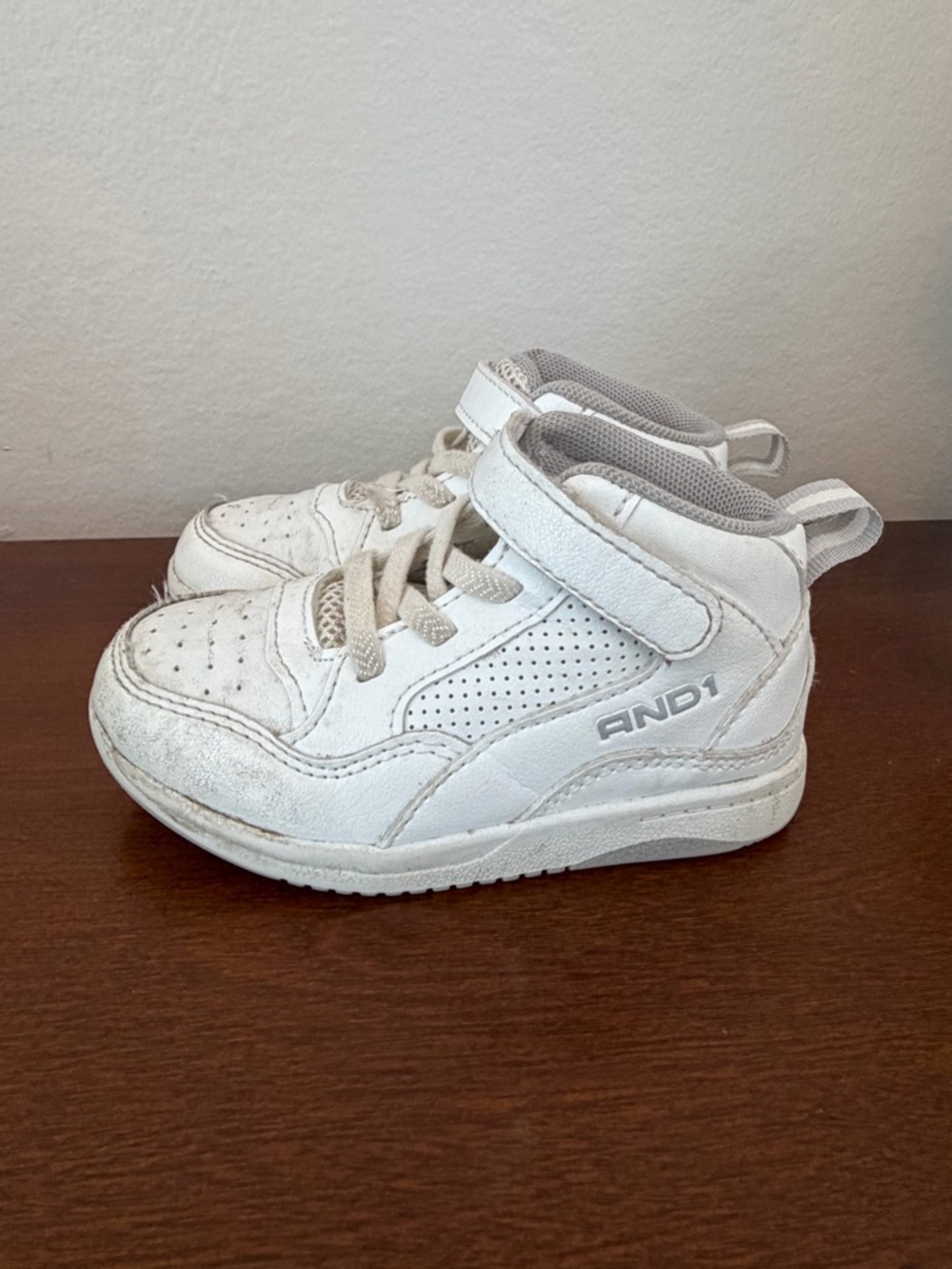 AND1 Toddler White High-Top Sneakers - Size 7